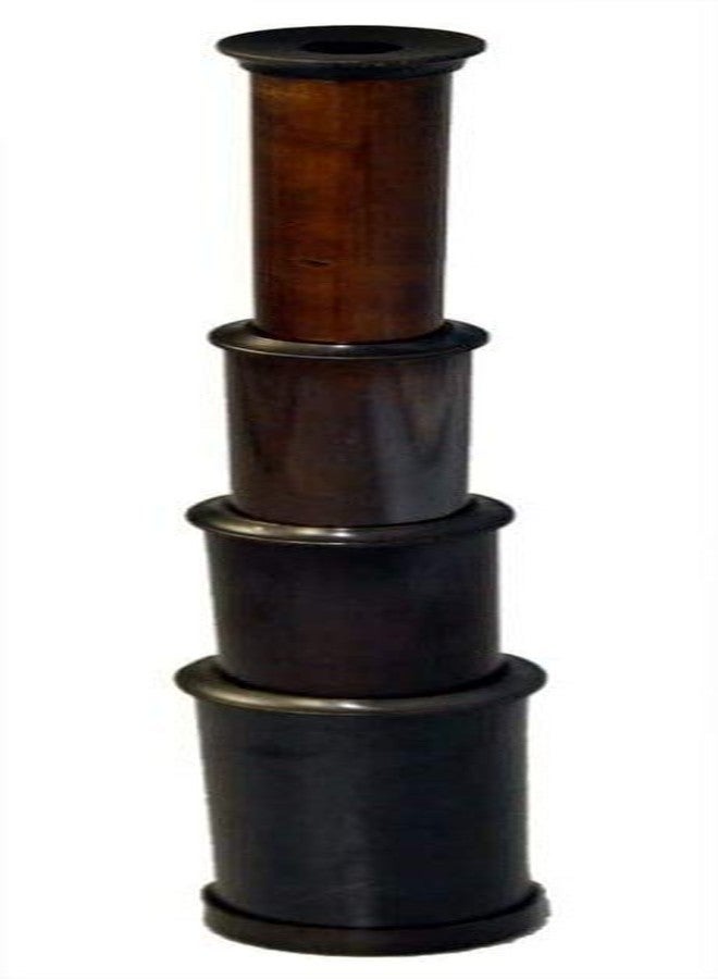 THOR INSTRUMENTS Captains' Telescope Blackened Finish Fully Extended 15" | Nautical Spyglass Antique Mounted Solid Brass 15 Inch Pirate Telescope with Wooden Box - Image 3